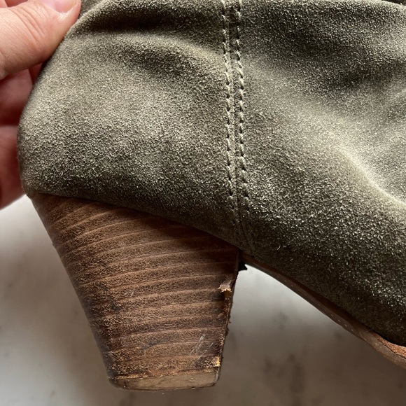 Splendid Olive Green Rouched Suede Booties - Picture 15 of 16